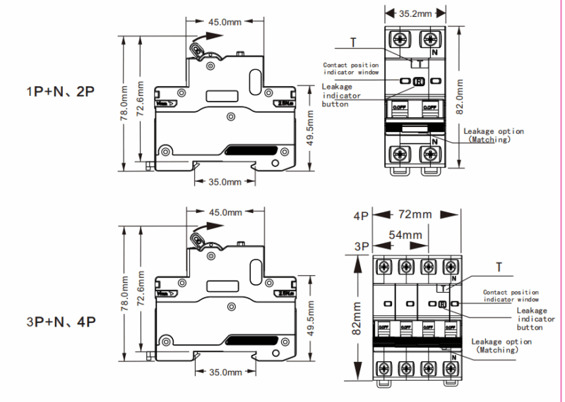 MikMa RCBO Kombiafbryder 4P 20A 30 mA