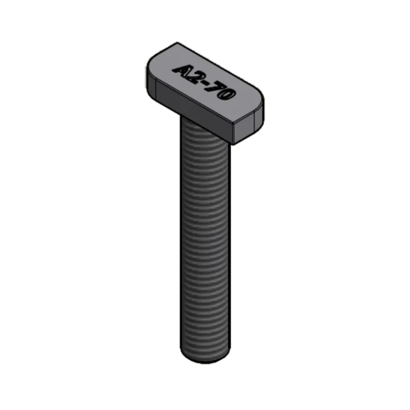 SS hammerhoved bolt M8 x 50 mm