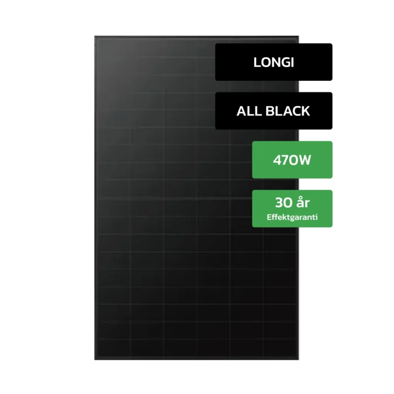470W LONGi LR7 Premium Black solcellepanel